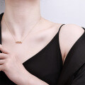 22K Gold S925 Sterling Silver Moissanite Light Luxury Fashion Pendant Necklace-0-2