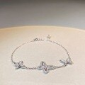 wholesale S925 Sterling Silver Phantom Butterfly Bracelet for Women, Ins Style, Simple and Versatile Chain, Zirconia Full Diamond Tennis Bracelet-0-1