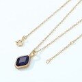 wholesale S925 Sterling Silver Japanese Retro Design Lapis Lazuli Pendant Necklace Collarbone Chain Internet Famous Ins Style Wholesale-0-3