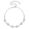 wholesale S925 Silver Exquisite Moissanite Bracelet for Women, Advanced Four-Leaf Clover Bangle, Fashion Versatile Hand Accessory-0-4