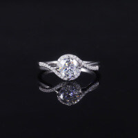 wholesale 9K/10K/14K/18K Gold Ring with 1 Carat Moissanite and GRA Certificate, Customized Cross-Border Ring for Women-9k Gold 1 Carat Moissanite Ring  US Size 7