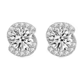 wholesale S925 Sterling Silver European Style Three-Piece Set: Stackable Diamond Rings, Full Pavé Zirconia Stud Earrings, and Pendant Necklace for Women - Wholesale-0-2