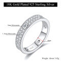 wholesale 18k gold-plated S925 silver cross-border best-selling full diamond moissanite ring, unisex moissanite row ring, wedding band-0-5