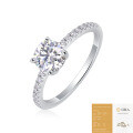 Wholesale 925 Sterling Silver Moissanite Rings, Tarnish-Free, Light Luxury Style-0-5