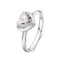 wholesale 18k Gold, Ins Style Heart Shaped Lab-Grown Diamond Ring, Gold Ring, Engagement Solitaire 1 Carat Real Diamond White Gold Ring-0-4