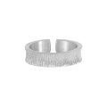 wholesale S925 Sterling Silver New Matte Brushed Minimalist Women's Ring, Small and Unique Original Heavy Duty Design Silver Ring-0-5