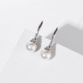 wholesale S925 Sterling Silver Korean Internet Celebrity Same Style Pearl Earrings, Simple and Elegant Diamond-Encrusted Shell Pearl Earrings for Women Wholesale-0-3