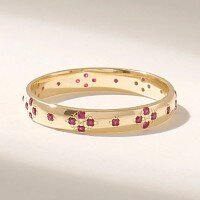 wholesale S925 Sterling Silver Red Elk Vintage Design Rose Pink Ring for Women, Ins Sweet and Cool Minimalist Everyday Style Exquisite Band-BZ0748-Gold US size 7