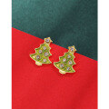 wholesale 925 Sterling Silver Christmas Earrings for Women, Small Batch Design, High-End New Popular Ear Studs, Autumn and Winter Ear Accessories-0-2
