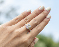 Sterling Silver S925 Classic Ladies' Shimmering Zirconia Proposal Ring, Final Sale.-Style O [Clearance Sale with Free Shipping]  US Size 7