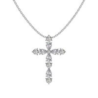 wholesale S925 Sterling Silver Korean Style INS Cross Design Pearl Opal Stone Choker Necklace for Women-DY190716-SW-WH 925 silver