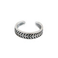 wholesale S925 Sterling Silver JT041 Korean-style Fashionable and Unique Distressed Olive Leaf Open Joint Ring Toe Ring Finger Ring-0-4
