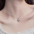 wholesale S925 Sterling Silver Maker Romantic Snowflake Full Diamond Flower Necklace for Women, Fashionable Niche Design Elegant Versatile Choker-0-2