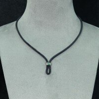 wholesale Gold-plated 925 Silver High Carbon Diamond Vintage Coin Jade Vintage Coin Versatile Women's Pendant with Black Universal Rope-Muzo Green 925 Silver