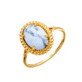wholesale Sterling silver with gold plated, vintage high-end style ladies' aquamarine ring accessories, spring new collection, sourced directly from factory wholesale-0-0