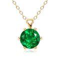 S925 Silver Six-Claw Round Emerald-Cut Pendant Necklace, Cross-Border Bestseller-0-3