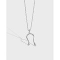 wholesale S925 Sterling Silver U-Shaped Minimalist Versatile Ins Korean Original Indie Design Pendant Necklace for Women-0-0