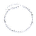 wholesale S925 Sterling Silver Korean Style Simple and Fresh Pig Nose Minimalist Layered Plain Chain Versatile Bracelet-0-4