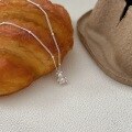 wholesale S925 Sterling Silver Cute Cartoon Small Bear Necklace, Ins Style Dainty Collarbone Chain for Women, Korean Version Light Luxury and Versatile-0-4