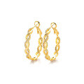 wholesale S925 Sterling Silver Exaggerated Fashion Bohemian Zircon Micro-Inlaid Braided Hoop Earrings for Amazon-0-6