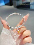 wholesale 999 Sterling Silver Bracelet for Big Kids, Girl Student's Birthday Gift with Design Sense-0-35