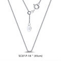 wholesale S925 Sterling Silver Jewelry 06 Box Chain Necklace, Versatile Collarbone Chain, Minimalist Plain Bare Chain, Manufacturer-0-5