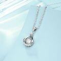 wholesale S925 Silver Inlaid Moissanite Pendant with GRA Certificate, Fashionable and Elegant Pendant Necklace-0-1