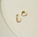 wholesale 9K Gold Minimalist Hoop Earrings with Vintage Charm, Unique and Ethereal Summer Design for Women-0-2