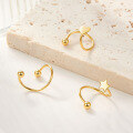 wholesale 925 Sterling Silver Korean-style Trendy Versatile High-end Spiral Beaded Star Stud Earrings-0-2