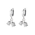 wholesale S925 Sterling Silver Retro and Simple Pastoral Lily of the Valley Earrings, Forest Style Sweet and Exquisite Versatile Earrings for Women-0-4