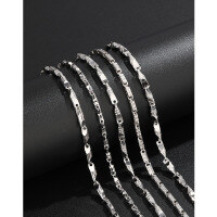 wholesale 925 Sterling Silver Men's Necklace, Bold and Masculine Thick Hip-Hop Retro Choker, Round Wire Melon Seed Chain for Men-L029-20 inches/50 cm Approximately 13.7 grams 925 silver