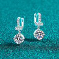 S925 Sterling Silver Moissanite Stud Earrings, Simple and Versatile-0-0