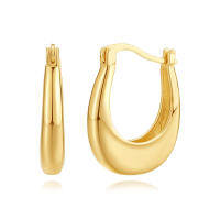 wholesale Copper Metal Hot Selling Amazon Ear Hoops,ins。-Gold #6