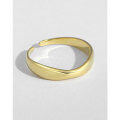 wholesale S925 Sterling Silver Irregular Wave Pattern Open Adjustable Ring-0-1