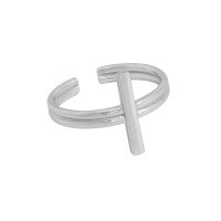 wholesale S925 Sterling Silver 525 Korean Version INS Niche Design Minimalist Cold Tone Versatile Cross Textured Adjustable Open Ring for Women-Silver [No. 14/Adjustable]>Opening adjustable