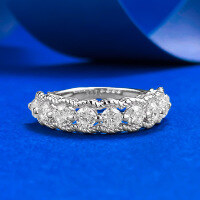 wholesale S925 Silver Daily Fashion Elegant White Diamond Row Ring for Cross-Border AliExpress-R1359 White Diamond Ring No. 7