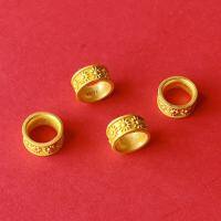 wholesale S925 gold-plated sterling silver ancient method running ring accessory for DIY bracelets, necklaces, clasp jewelry, pure silver pendants-One (about 8 mm)