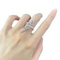 wholesale 925 Silver New Ins Style Ring by Zhuozhifang Jewelry, Simulated Marquise Diamond Open Adjustable Minimalist Ring for Export-0-4