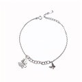 wholesale S925 Sterling Silver Fashion Diamond-Inlaid Butterfly Flying in Pairs Bracelet Simple Design Exquisite Niche High-End Butterfly Jewelry-0-4