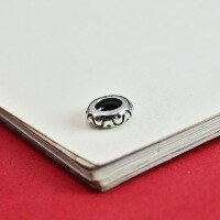 wholesale DIY Silver 925 Jewelry Components: Beads, Tubes, Polka Dot, Ripple Spacer Beads, Large Hole Tube Beads in Multiple Sizes-Polka Dot Accessories>Small