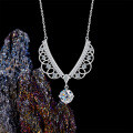 S925 Silver Elegant Princess Necklace, Women's Autumn Winter Versatile Minimalist Collarbone Chain-0-1