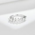 Sterling Silver 3*4mm Pear D Color Moissanite Half Eternity Wedding Ring-0-1