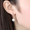 wholesale S925 Sterling Silver Pearl Ear Hook Earrings for Women, Long Elegant High-End Fashion Statement Drop Earrings, Trendy Niche Dangle Earrings-0-2