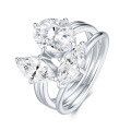 925 Silver Cross-border Amazon Moissanite Marquise Ring Custom Processing-0-3