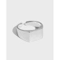 wholesale S925 Sterling Silver Minimalist Versatile High-Shine Finish Open Adjustable Ring for Women, Korean Version INS Niche Design-0-0