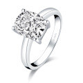 S925 Silver Square Zirconia Ring for Women-0-3