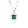 wholesale 925 Silver Live Stream Drop Shipping Small Octagon Cultivated Emerald Micro-Set Zircon Gift Giveaway Commemorative Pendant-0-4