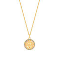 Sterling Silver Diamond-Inlaid Eight Treasures Compass Pendant Necklace-0-3
