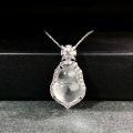 wholesale Plated Silver New Chinese Style Gourd Necklace for Women, Hydrogrossular Quartz Jade, Live Streaming Hit Wholesale, Minimalist Tourist Attraction Goods-0-0