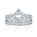 wholesale S925 Sterling Silver Classic European Style Crown Women's Ring, Summer New Simple and Versatile Matching Jewelry-0-1